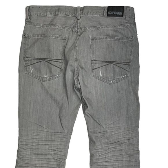 Express Jeans Mens Slim Low Rise Boot Cut 36x34 - Picture 10 of 12